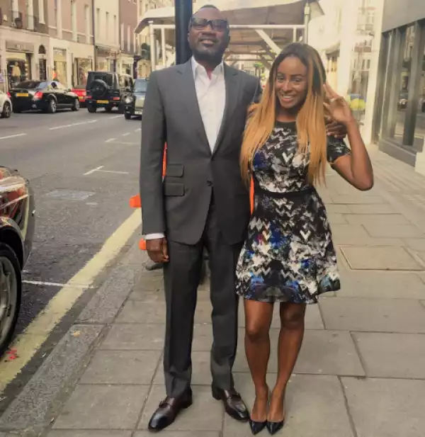 DJ Cuppy & Her Billionaire Father, Femi Otedola On The Streets Of London